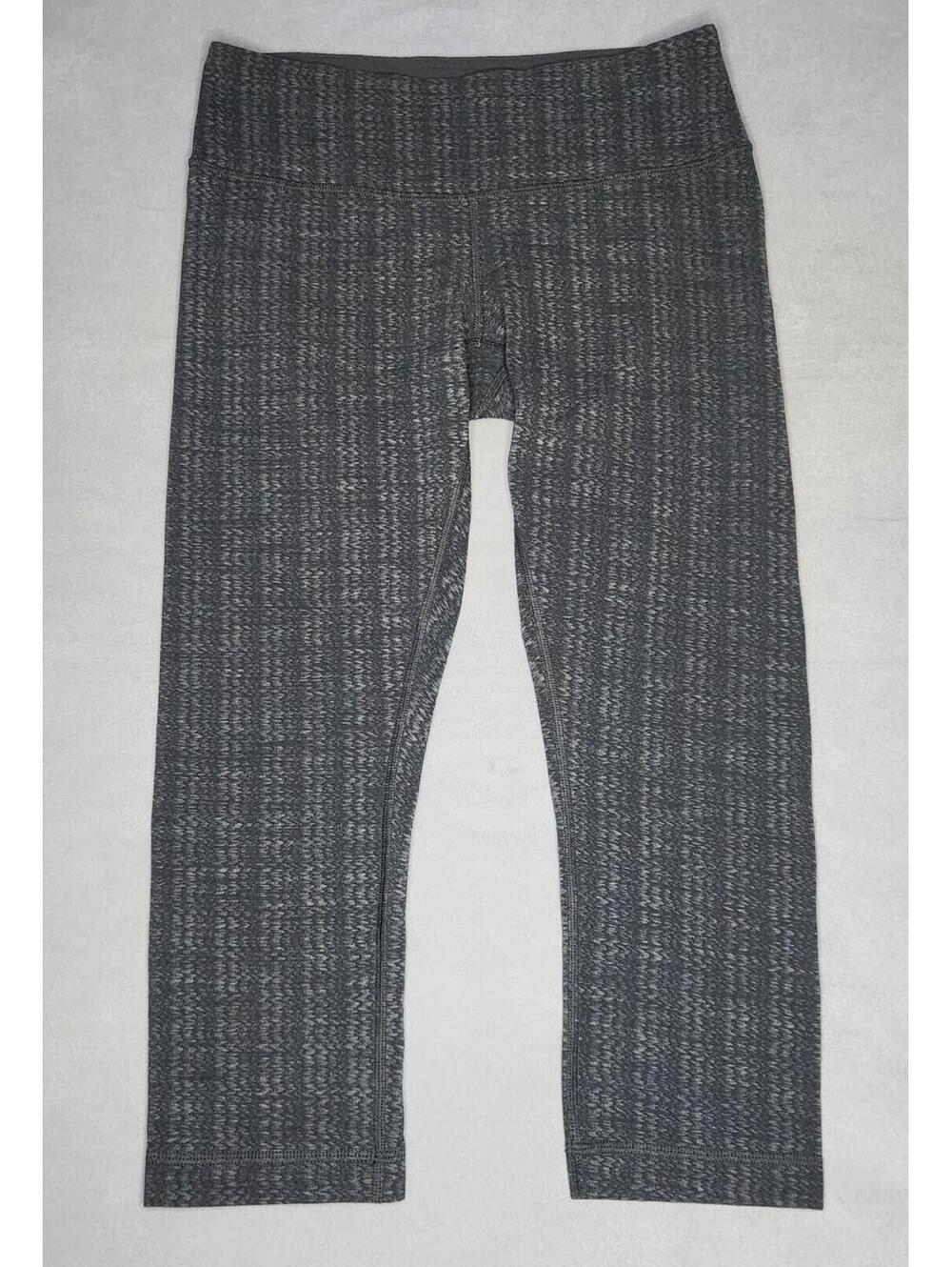 Lululemon Womens 8 Wunder Under Leggings Ziggy Gray 20" Inseam Nylon Spandex